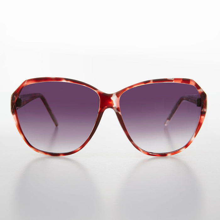 SUNGLASS MUSEUM Round Oversized Colorful Butterfly Vintage Sunglass - Nessa