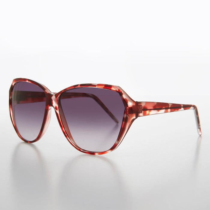 SUNGLASS MUSEUM Round Oversized Colorful Butterfly Vintage Sunglass - Nessa