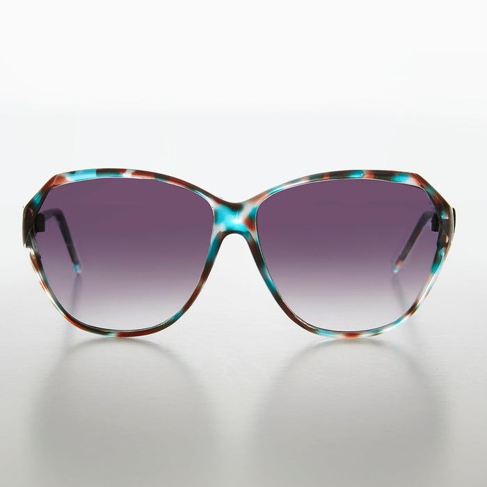 SUNGLASS MUSEUM Round Oversized Colorful Butterfly Vintage Sunglass - Nessa