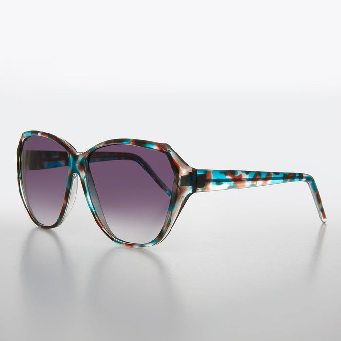 SUNGLASS MUSEUM Round Oversized Colorful Butterfly Vintage Sunglass - Nessa