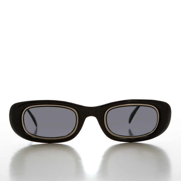 SUNGLASS MUSEUM Metal Inlay Rectangular Vintage Sunglasses - Neville