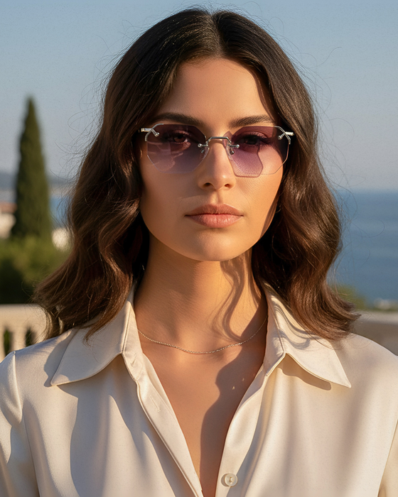 COSSINO A.M. Metal Hexagon Sunglasses