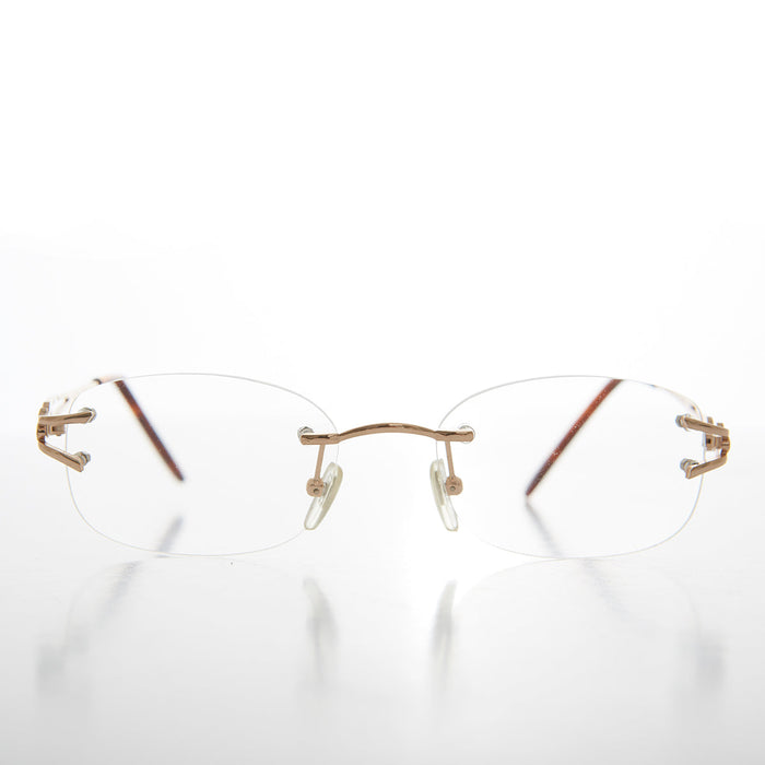 SUNGLASS MUSEUM Rimless Readers with Metal Temples - Nicky