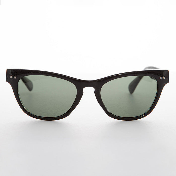 SUNGLASS MUSEUM Horn Rim Rectangular Vintage Sunglass with Glass Lens - Norma Jean - Product image