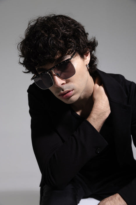 image of sunglasses model SAINT OWEN SAINT OWEN Sunglasses PHOENIX Black | Grey | Silver Studs