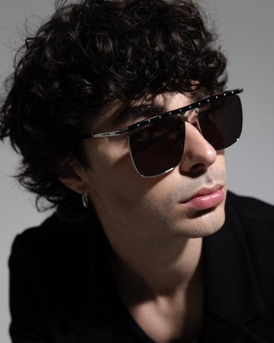 SAINT OWEN Sunglasses PHOENIX Black | Grey | Silver Studs