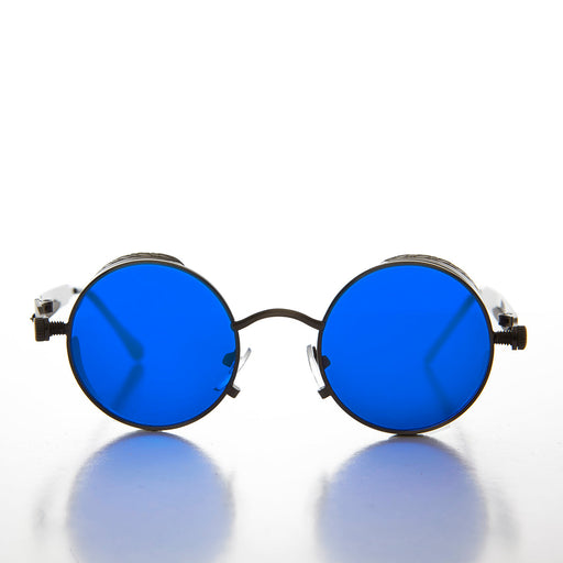 SUNGLASS MUSEUM Round Steampunk Goggle Sunglass with Tinted Lenses - Orwell 2 - Product image