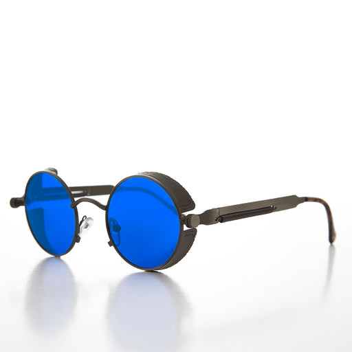 SUNGLASS MUSEUM Round Steampunk Goggle Sunglass with Tinted Lenses - Orwell 2 - Product image