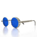 image of sunglasses model SUNGLASS MUSEUM Round Steampunk Goggle Sunglass with Tinted Lenses - Orwell 2