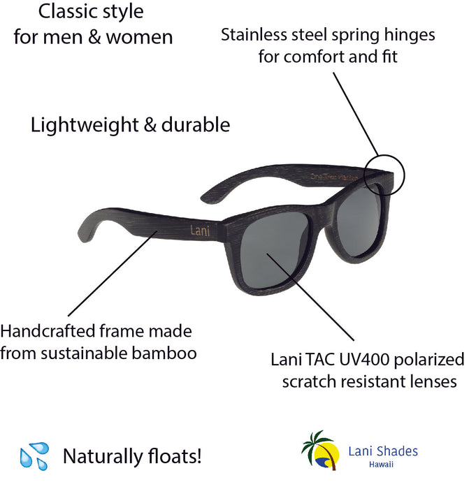 image of sunglasses model Lani Shades Hawaii Ohe Iwa