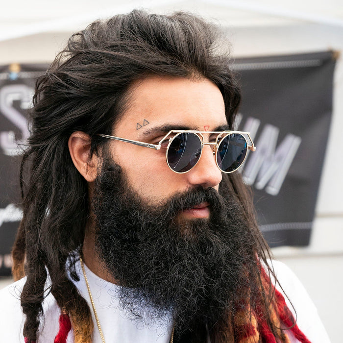 image of sunglasses model SUNGLASS MUSEUM 90s Round Steampunk Goth Vintage Sunglass - Joker