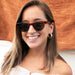 image of sunglasses model SUNGLASS MUSEUM SUNGLASS MUSEUM Small Round Horn Rim Preppy Vintage Sunglass - Sydney