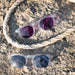 SUNGLASS MUSEUM Clear Acetate Square Sunglass with Colored Lenses - Benson - Product image