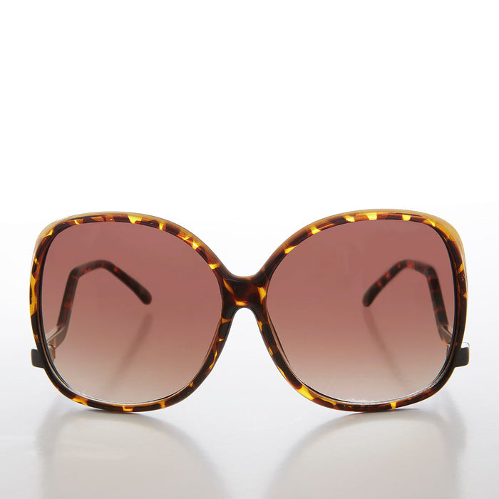 SUNGLASS MUSEUM Oversized Women's Drop Temple Sunglass - Paulina
