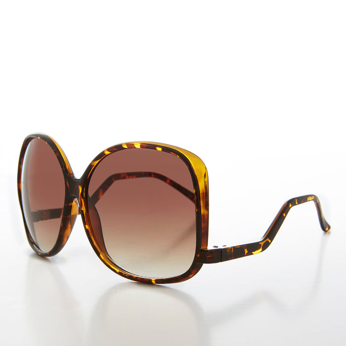 SUNGLASS MUSEUM Oversized Women's Drop Temple Sunglass - Paulina