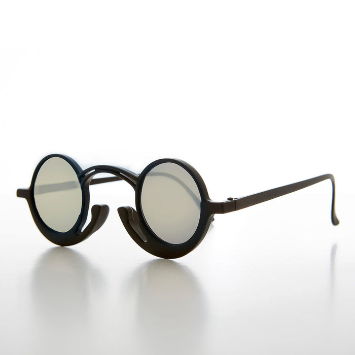 SUNGLASS MUSEUM Funky Round Unique Steampunk Sunglasses - Pepe