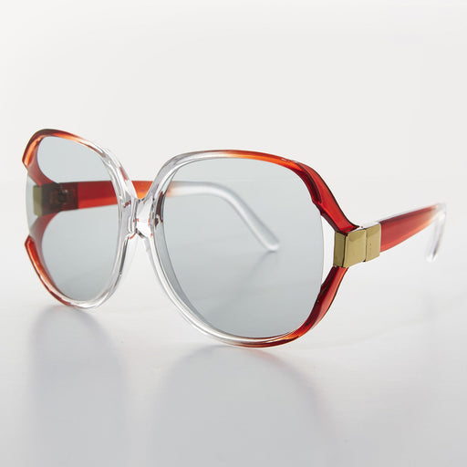 image of sunglasses model SUNGLASS MUSEUM Oversized Huge Vintage Sunglass with Transition Glass Lens - Phyllis
