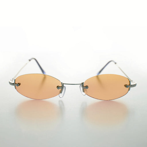 image of sunglasses model SUNGLASS MUSEUM Slender Rimless Micro Frame Vintage Sunglass - Pixie