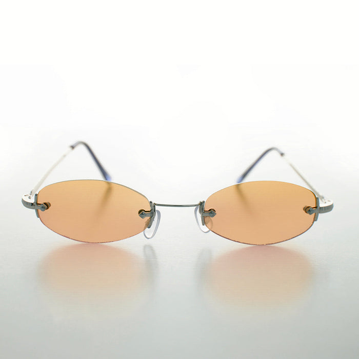 image of sunglasses model SUNGLASS MUSEUM Slender Rimless Micro Frame Vintage Sunglass - Pixie
