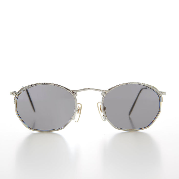 SUNGLASS MUSEUM Semi Octagon Unisex Metal Vintage Sunglass - Onas