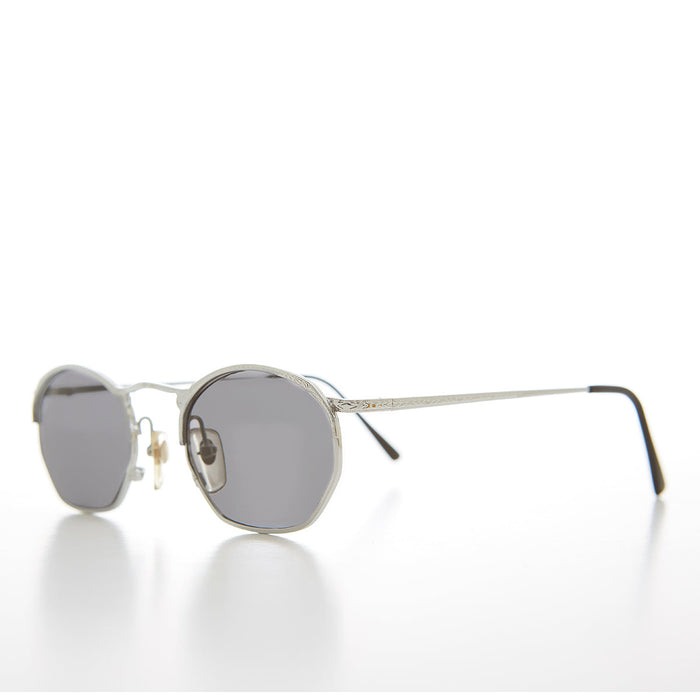 SUNGLASS MUSEUM Semi Octagon Unisex Metal Vintage Sunglass - Onas