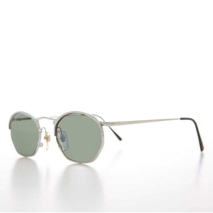 SUNGLASS MUSEUM Semi Octagon Unisex Metal Vintage Sunglass - Onas