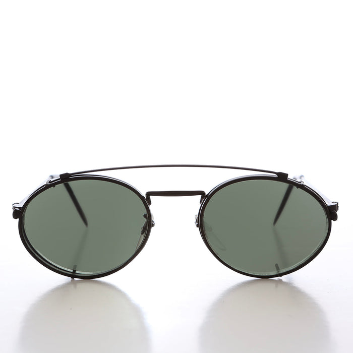 SUNGLASS MUSEUM Oval Clip On Sunglasses - Purdue