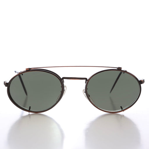 image of sunglasses model SUNGLASS MUSEUM SUNGLASS MUSEUM Oval Clip On Sunglasses - Purdue