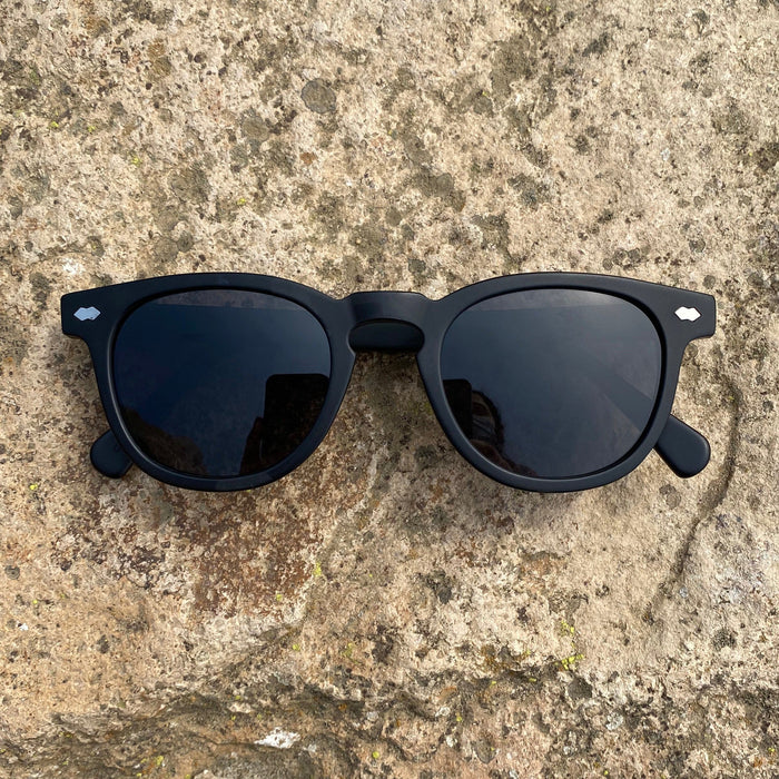 SUNGLASS MUSEUM Black Polarized Square Sunglass - Benson