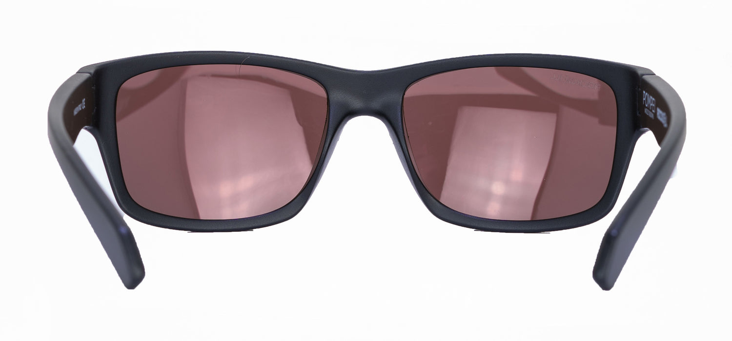 image of sunglasses model Rockwell Time POMPEI FLOATABLE (MATTE BLACK/PURPLE POLARIZED HYDRO)