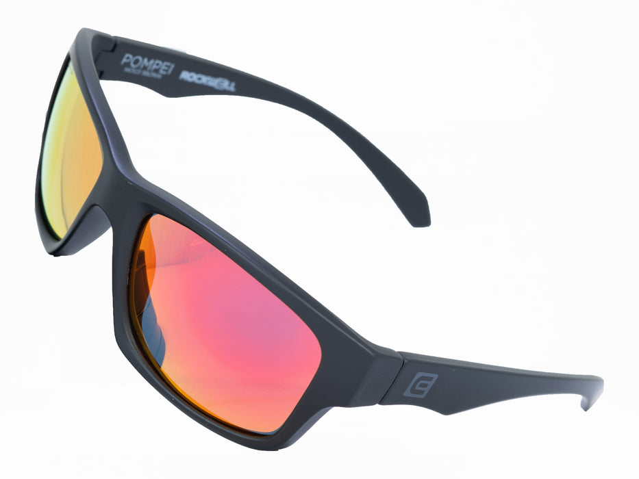 image of sunglasses model Rockwell Time POMPEI FLOATABLE (MATTE BLACK/RED POLARIZED HYDRO)