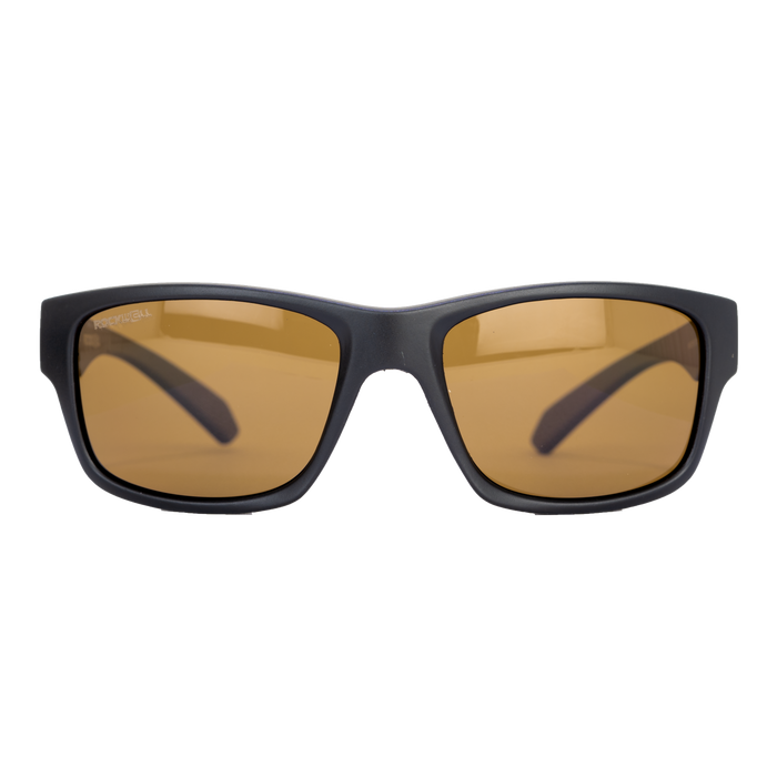 image of sunglasses model Rockwell Time POMPEI FLOATABLE (MATTE BLACK/BROWN POLARIZED HYDRO)