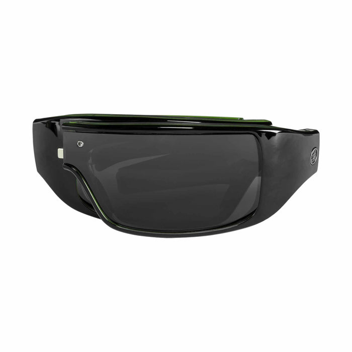 POPGEAR | Polarized, Gloss Black/Green Crystal, Gray Lens