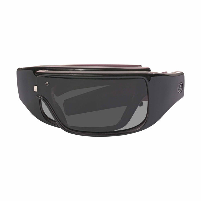 POPGEAR | Polarized, Gloss Black/Pink Crystal, Gray Lens, Small