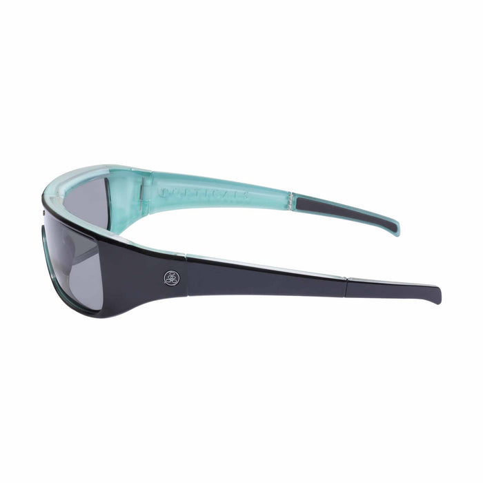 POPGEAR | Polarized, Gloss Black/Blue Crystal, Gray Lens, Small