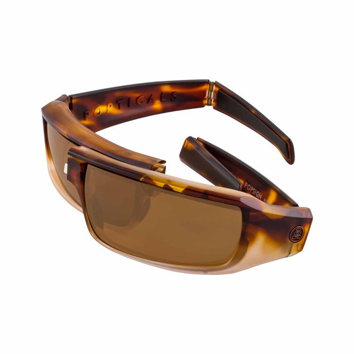 POPSIGN | Polarized, Matte Tortoise/Crystal, Brown Lens