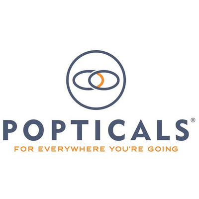Popticals logo with tagline on a white background