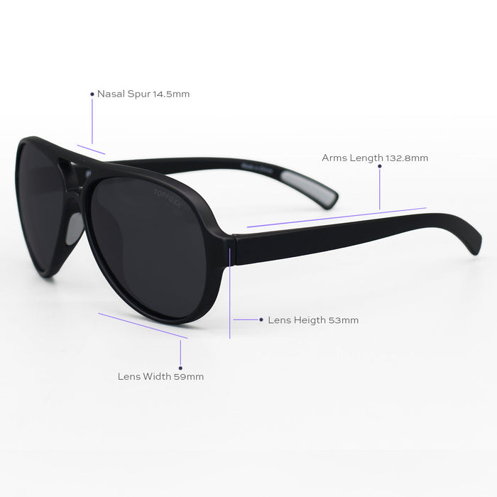 TOPFOXX Poseidon Black – Tangle-Free Floating Aviators - Product image