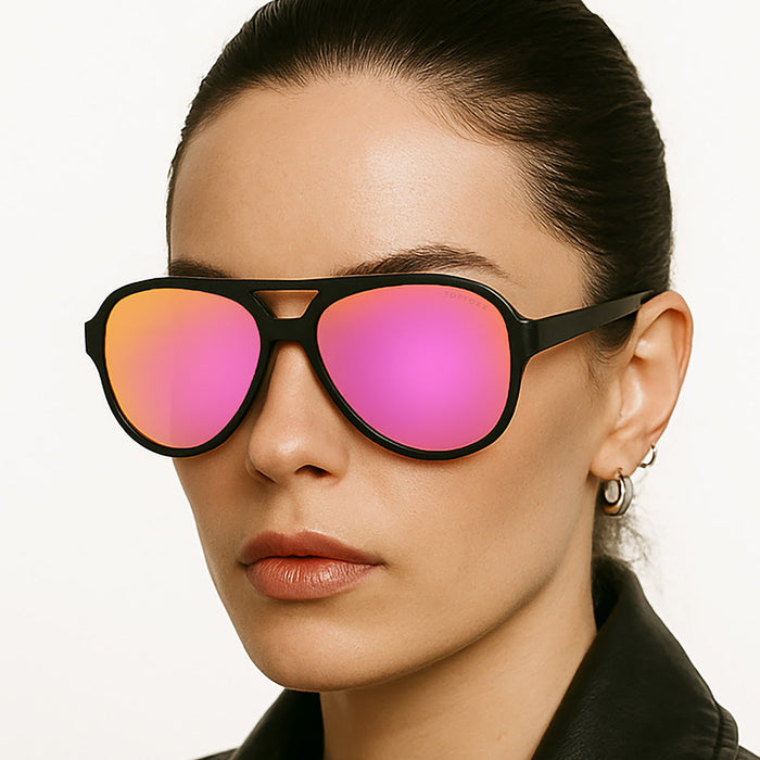 TOPFOXX Poseidon Mirrored Pink – Tangle-Free Floating Aviators - Product image