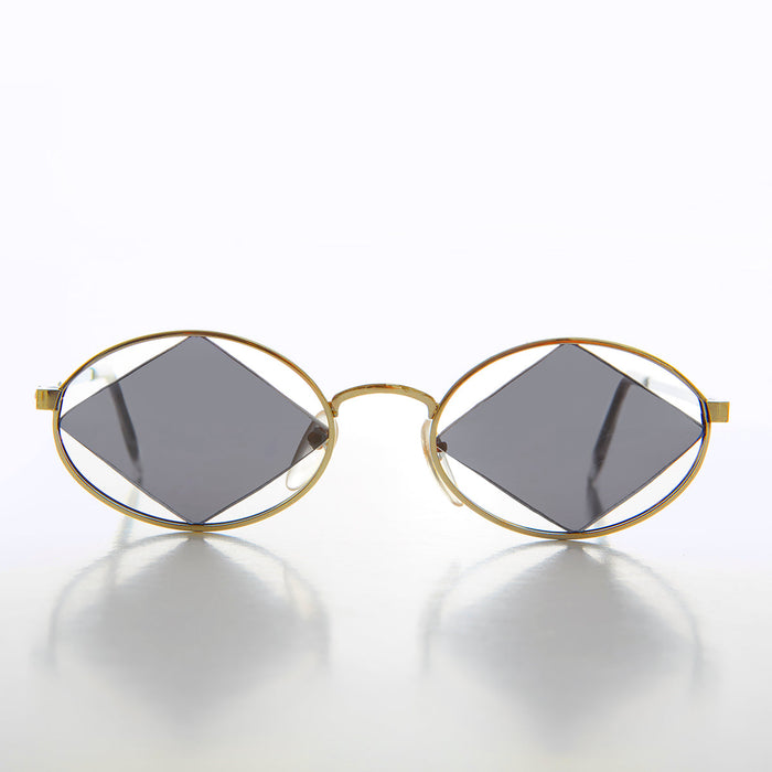 image of sunglasses model SUNGLASS MUSEUM SUNGLASS MUSEUM Geometric Floating Diamond Vintage 90s Sunglass - Rashid