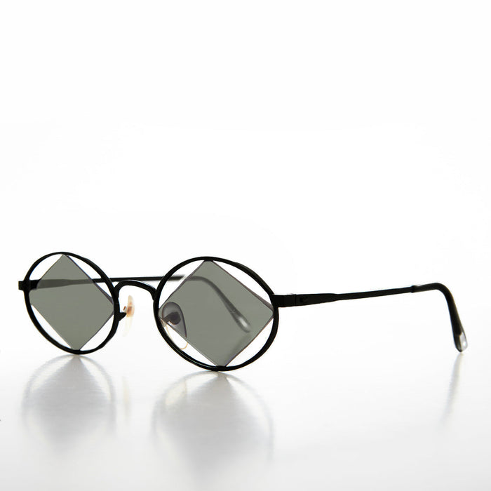 SUNGLASS MUSEUM Geometric Floating Diamond Vintage 90s Sunglass - Rashid
