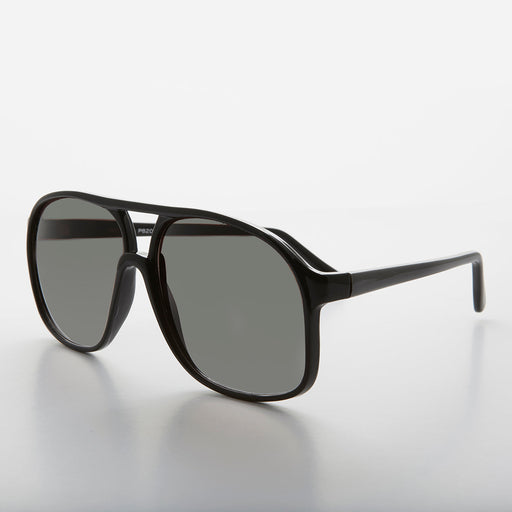 image of sunglasses model SUNGLASS MUSEUM Oversized Square Polarized Lens Pilot Vintage Sunglasses - Razor