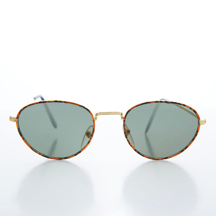 SUNGLASS MUSEUM Oval Gold Vintage Sunglasses - Reggie