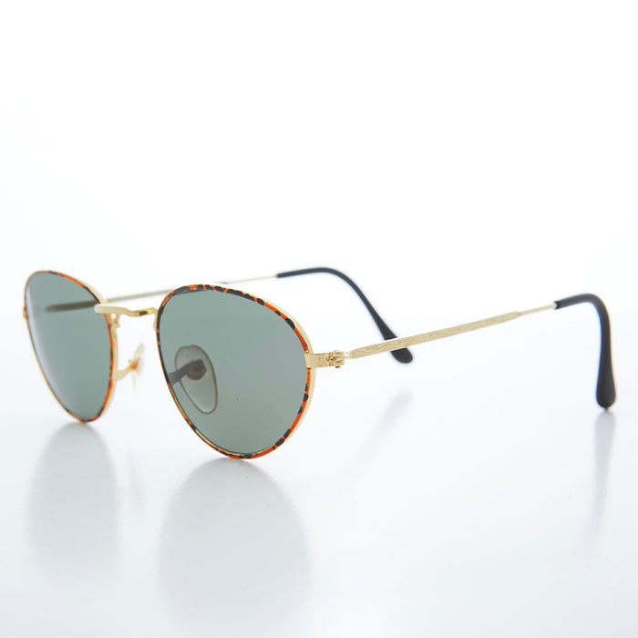 SUNGLASS MUSEUM Oval Gold Vintage Sunglasses - Reggie