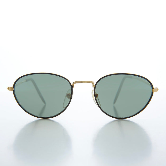 SUNGLASS MUSEUM Oval Gold Vintage Sunglasses - Reggie