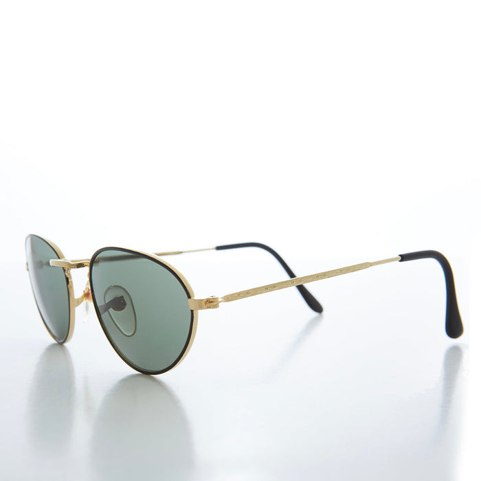 SUNGLASS MUSEUM Oval Gold Vintage Sunglasses - Reggie