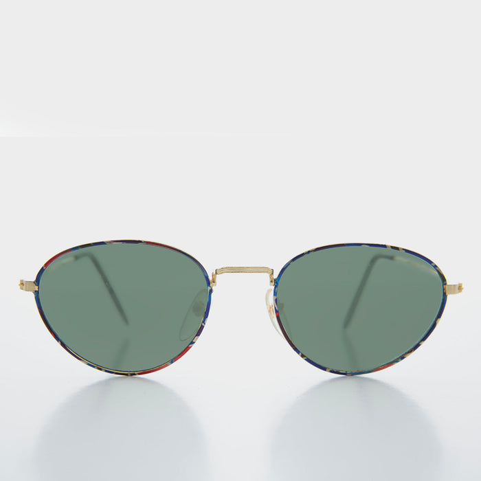 SUNGLASS MUSEUM Oval Gold Vintage Sunglasses - Reggie