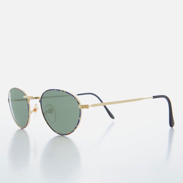 SUNGLASS MUSEUM Oval Gold Vintage Sunglasses - Reggie