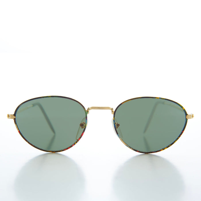 SUNGLASS MUSEUM Oval Gold Vintage Sunglasses - Reggie