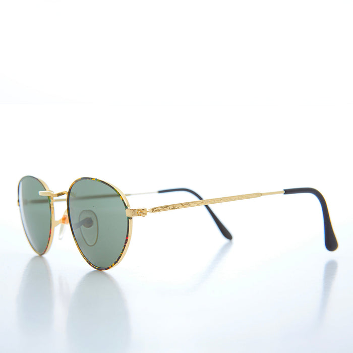 SUNGLASS MUSEUM Oval Gold Vintage Sunglasses - Reggie